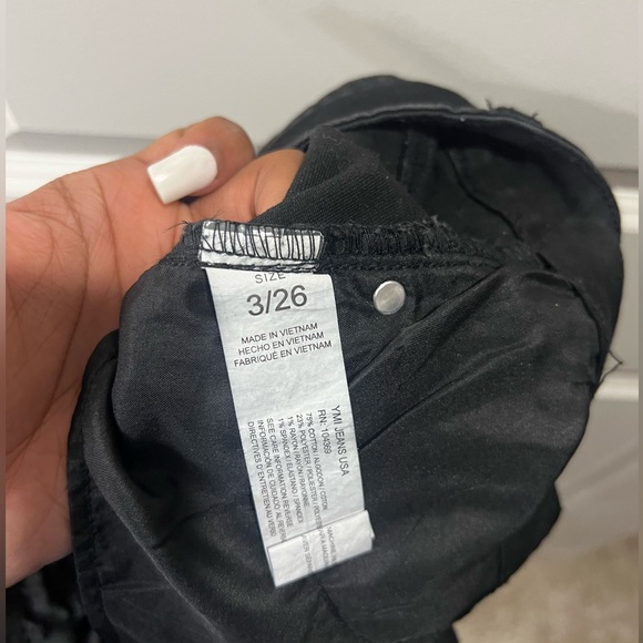 Black Flare jeans with holes at the knees - Picture 2 of 4